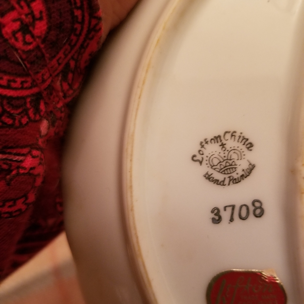 Lefton rose bone plate - Picture 2 of 2